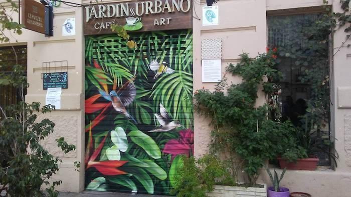 la façade du restaurant à Valencia le jardin urbano