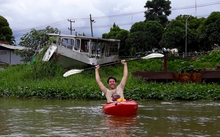 kayak sur la rivière Ping