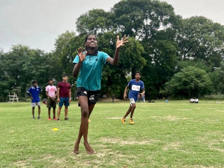 Match de rugby des élèves de l'ONG Don Bosco Ashalayam