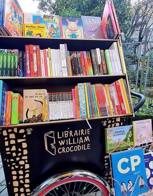 librairie william crocodile à vélo