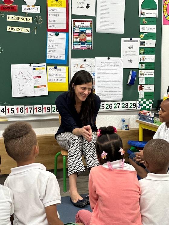 Eleonore Caroit au Lycée français d'Haïti