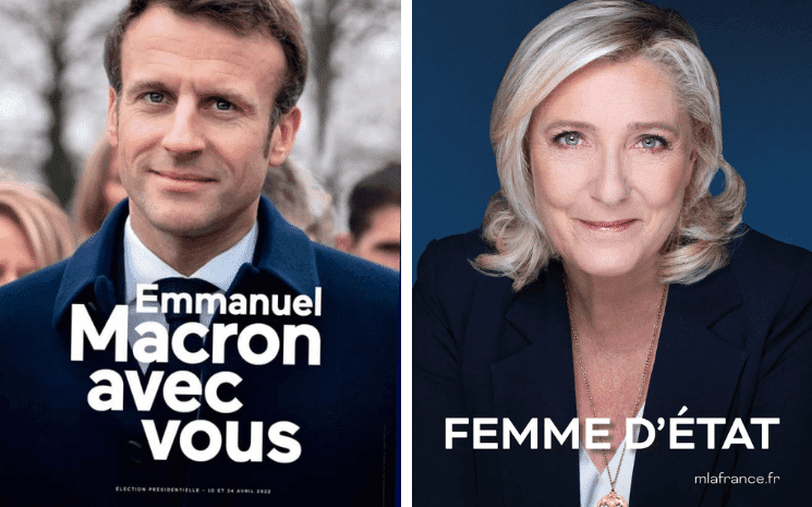 Emmanuel Macron et Marine Le Pen au second tour des présidentielles 2022