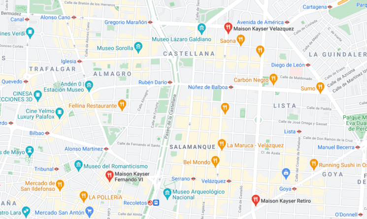 Les établissements maison kayser à madrid