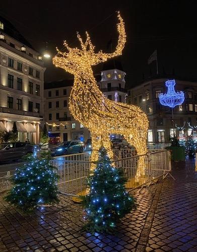 Décoration cerf marché de Noel Copenhague 