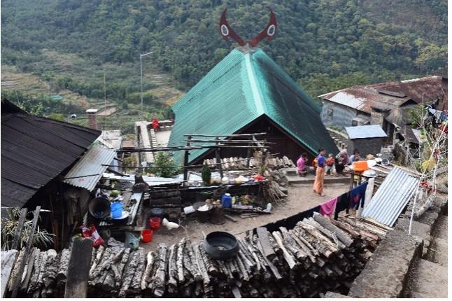 Le village de Konoma dans le Nagaland au nord est de l'Inde