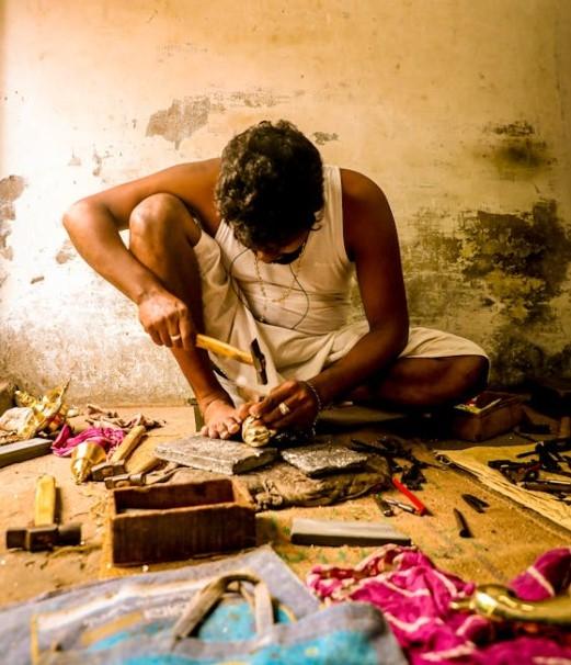 Artisan de Nagercoil, en Inde