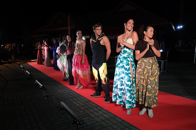 Mannequin lors de la Noumea Fashion Week défilé du Festival de Cinéma de La Foa 