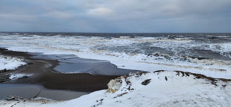 Océan Arctique, vu de Utqiagvik (Barrow) en octobre 2024