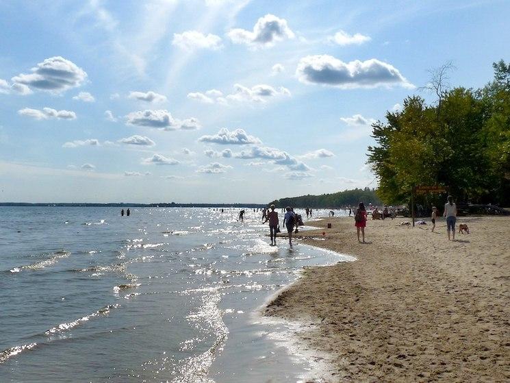 La plage d'Oka Beach au Québec, pas loin de Montréal