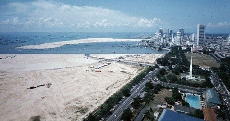 Marina Bay Sands a été gagné sur la mer.