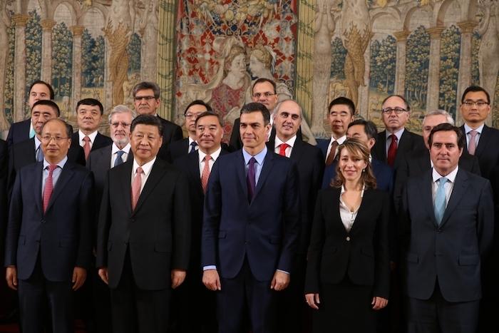 photo de famille des délégations espagnole et chinoise