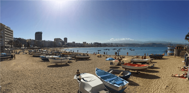 plage Las Canteras Las Palmas Canaries / CC