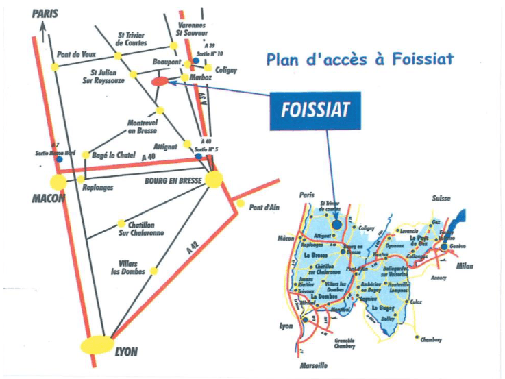 plan accès Foissiat recherche médecins