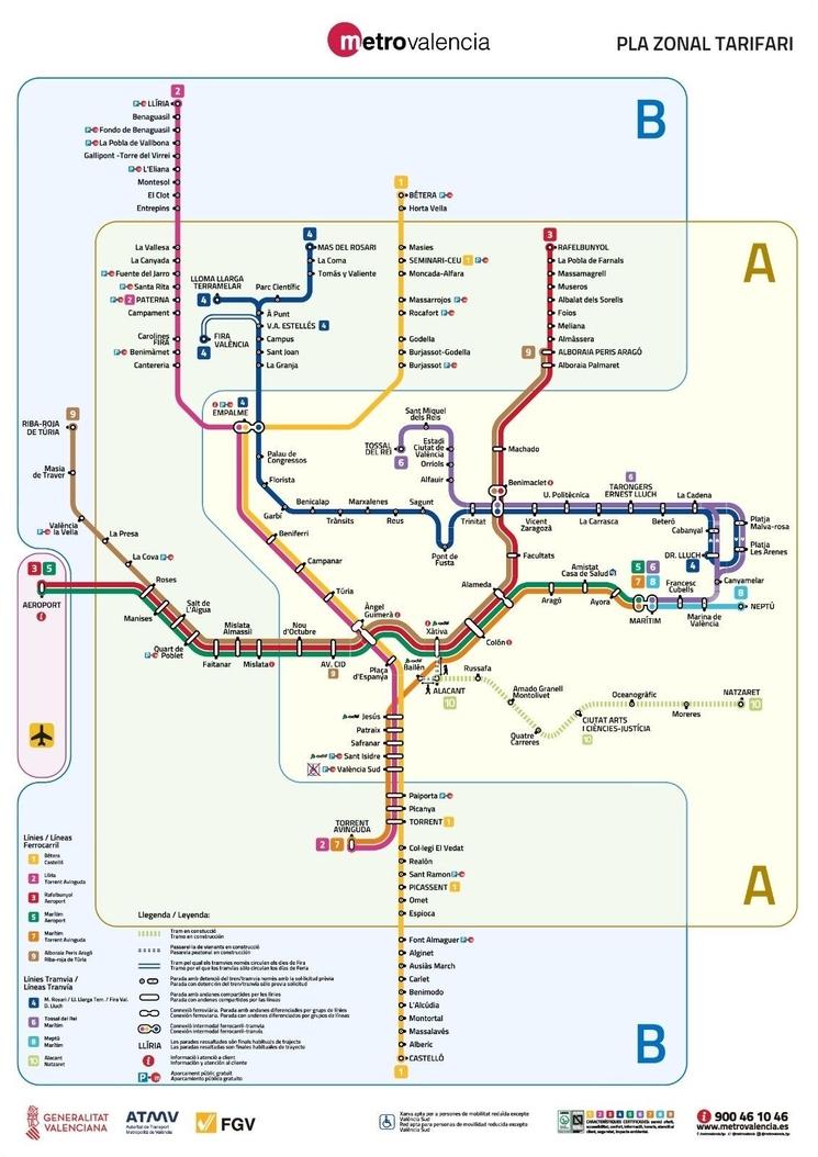 un plan de metro valencia 2022