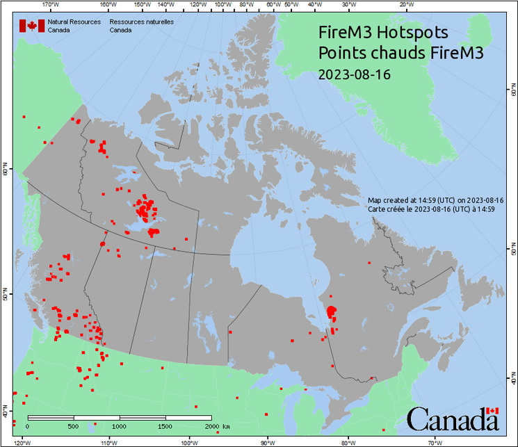 carte points chauds Canada 