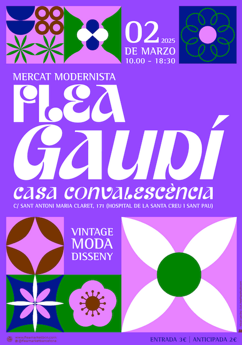 affiche de flea gaudi à barcelone