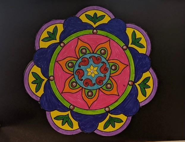 rangoli fait par des eleves en france