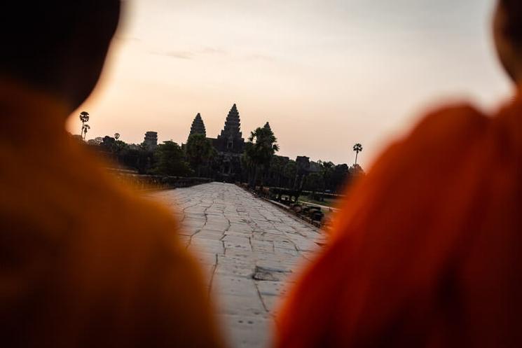 Angkor Wat seul, désert