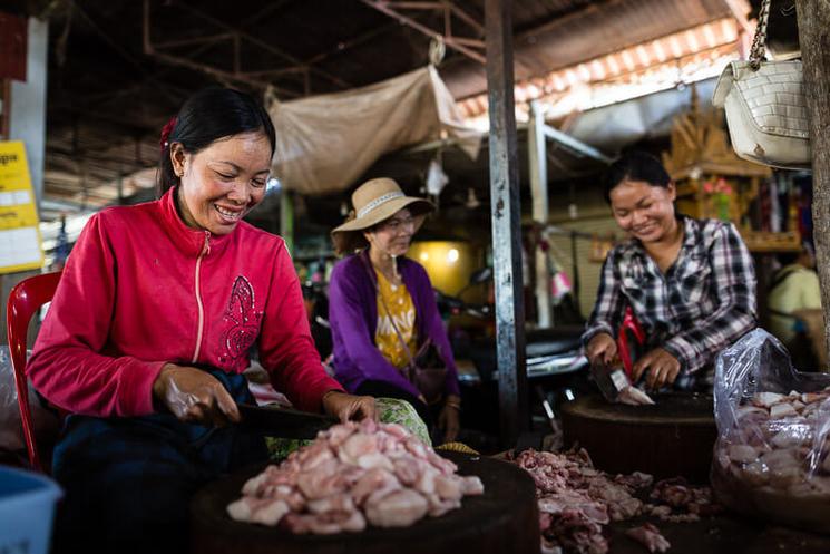 Marché au Cambodge