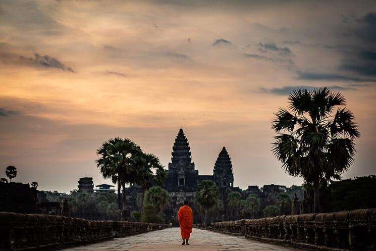 Angkor Wat seul, désert