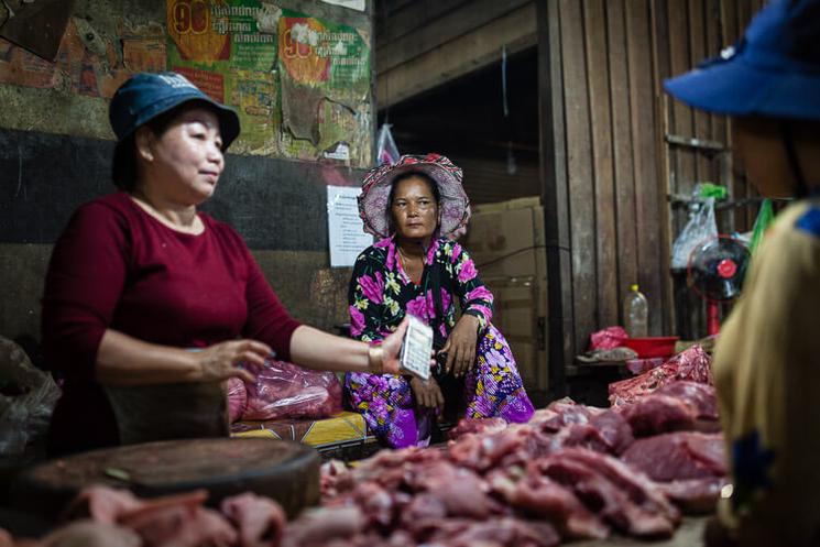 Marché au Cambodge