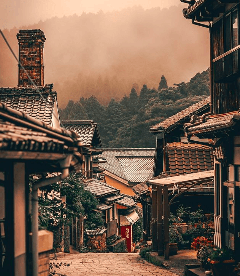 dans les rues du village d'Okawachiyama