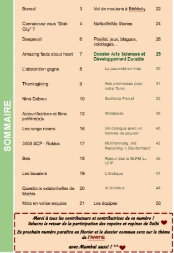 sommaire gazette ecoles francaises inde