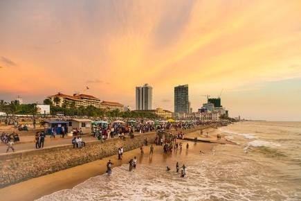 coucher de soleil au Sri Lanka