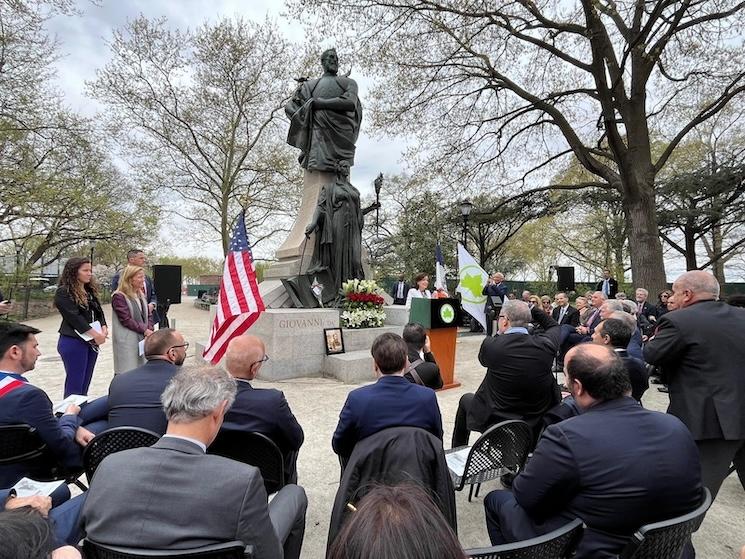 La statue de Giovani Verrazzano à New York 