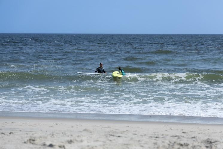 surf à Rockaway beach