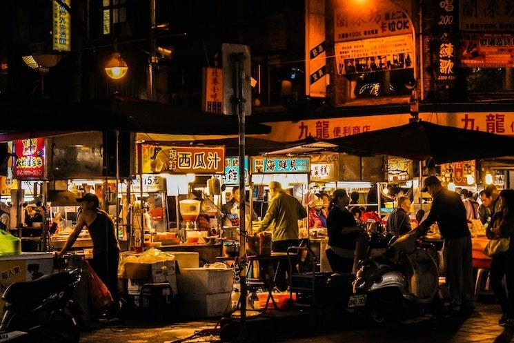 Un marché de nuit à Taïwan