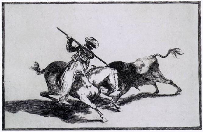 taureau espagnol gravure de Goya