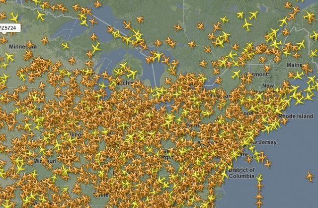 le trafic aérien aux Etats Unis pendant Thanksgiving est très dense 