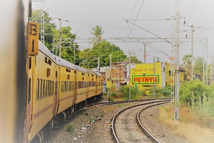 un train en Inde