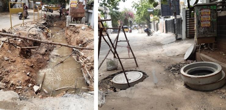 Réparation des drains en vue de la mousson à Chennai