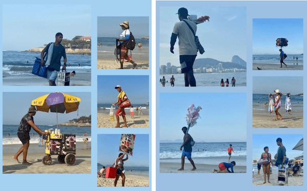 Les vendeurs ambulants sur les plages de Rio de Janeiro 