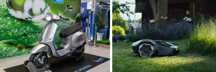 Vespa et Husqvarna (Suède) dévoilent des modeles robotisés et electriques