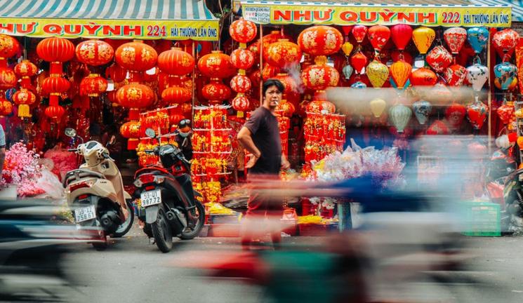 Les vietnamiens fêtent le nouvel an en famille