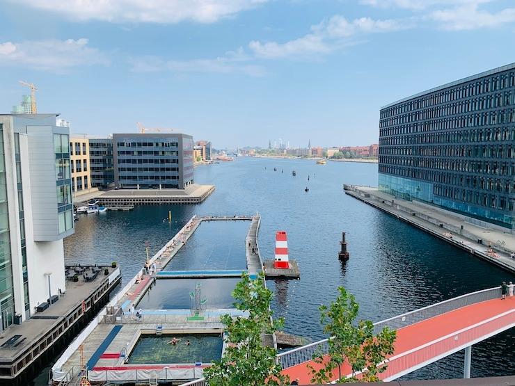 Vue depuis la terrasse de Kajen Copenhague