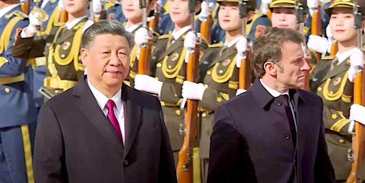 xi jinping et emmanuel macron