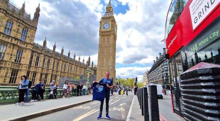 Jean-Baptiste Magnat, guide-coureur passionné de Londres ! (Crédit : Delphine Gourgues)